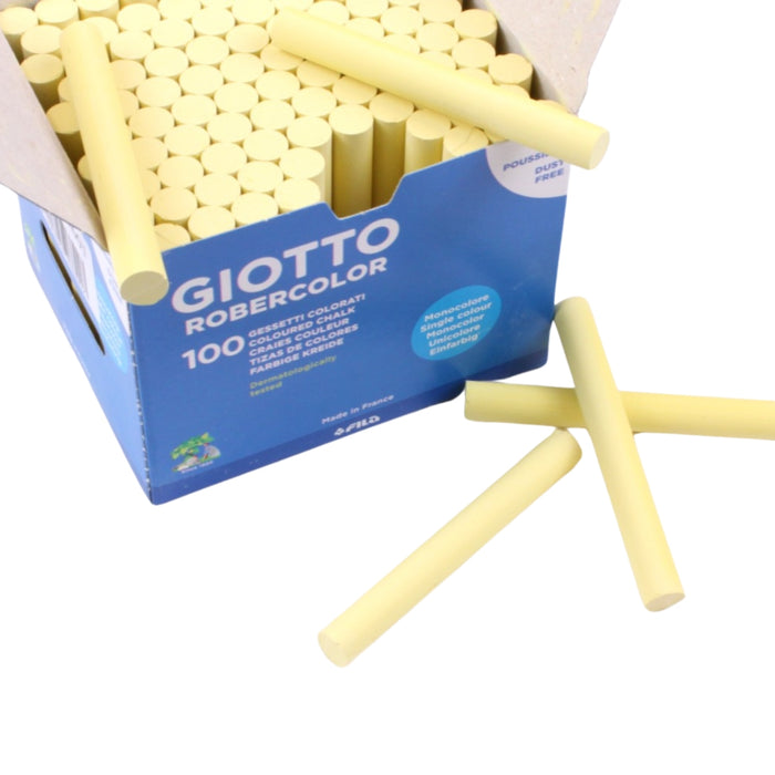 20710120 Blackboard Chalk Giotto Anti-dust - Yellow 100 pcs