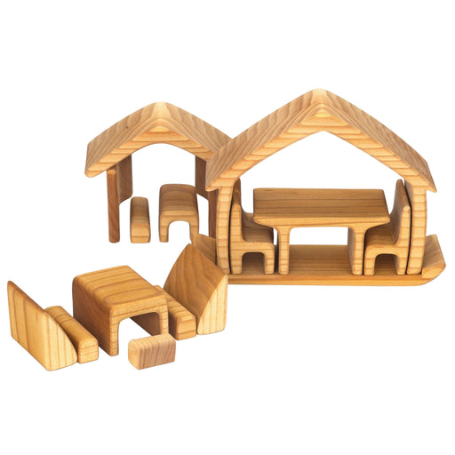 70423264 Gluckskafer Wooden All in One Doll House