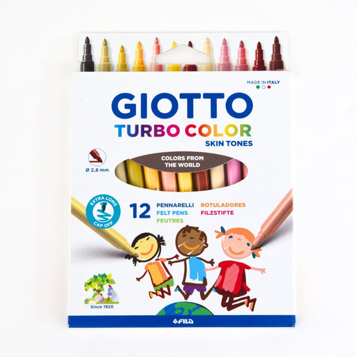 GIOTTO Turbo Colour Skin Tones 12 Colour Fel Tip Pens from Australia