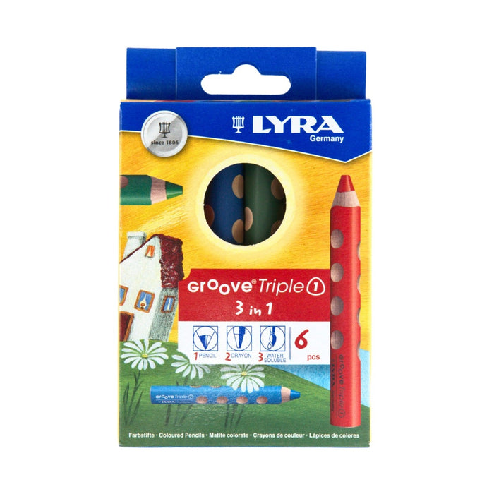 LYRA Groove Triple One 3 in 1 (Colour Pencil, Watercolour and Wax Crayon) from Australia