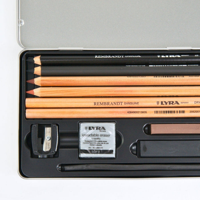 LYRA Rembrandt Sketching Set 11 Pieces in Tin Case from Australia