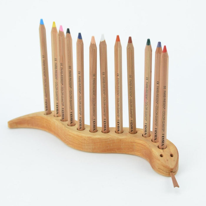 74001614 Drei Blatter Wooden Pencil Holder - Snake