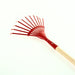 High Quality Gardening Tool for Children Gluckskafer Red Metal & Wood Leaf Rake 97cm from Australia