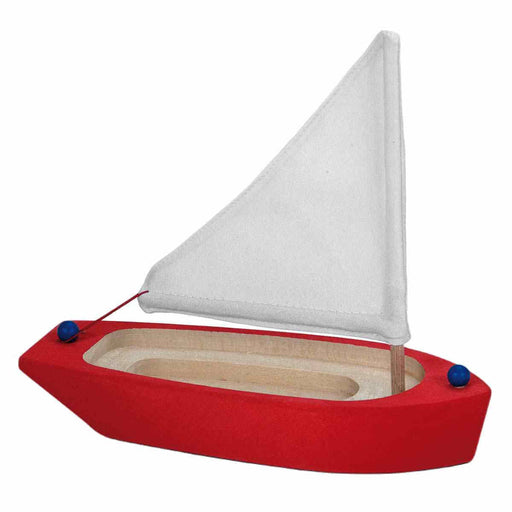 70426414 Gluckskafer Sailing Boat wooden Red 22cm