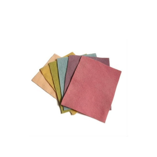 35326205 Filges Organic Plant Dyed Wool Felt 20x15cm 6 Sheets - Pastel Assortment