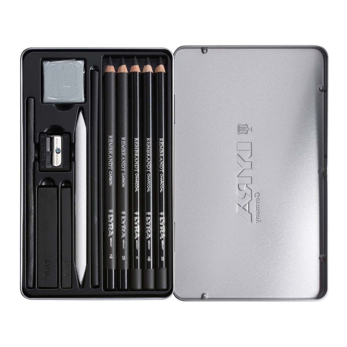 LYRA Rembrandt Charcoal And Carbon Pencil Set - Tin Of 12 In Australia ...