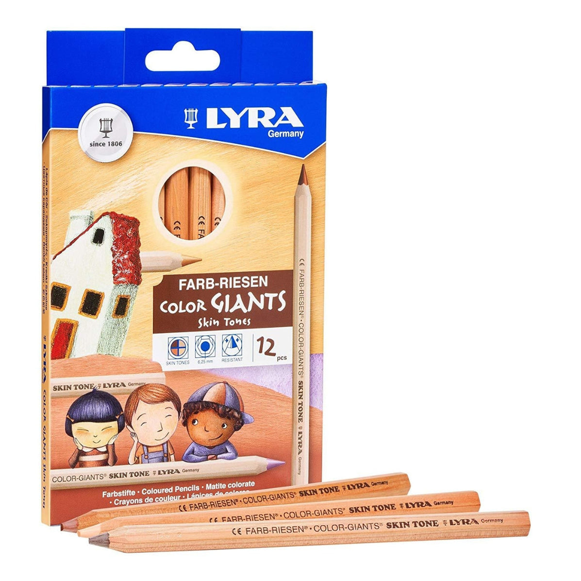 Lyra Colour Giants Skin Tones Pencil Set 12 — Mercurius