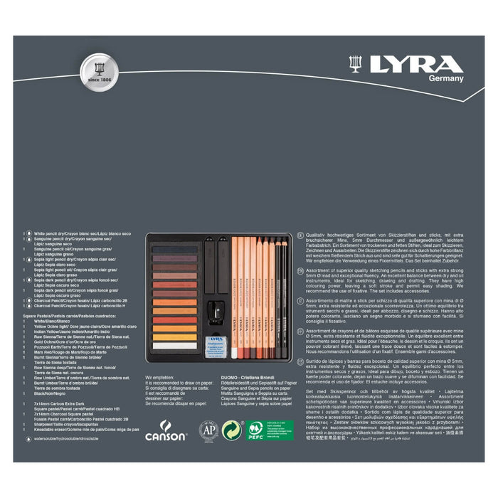 Trousse roll 24 crayons Rembrant Polycolor de Lyra