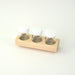 25915012 Wooden Holder for 3 Glass 50ml Paint Jars (holes 4.5cm) - Holder Only