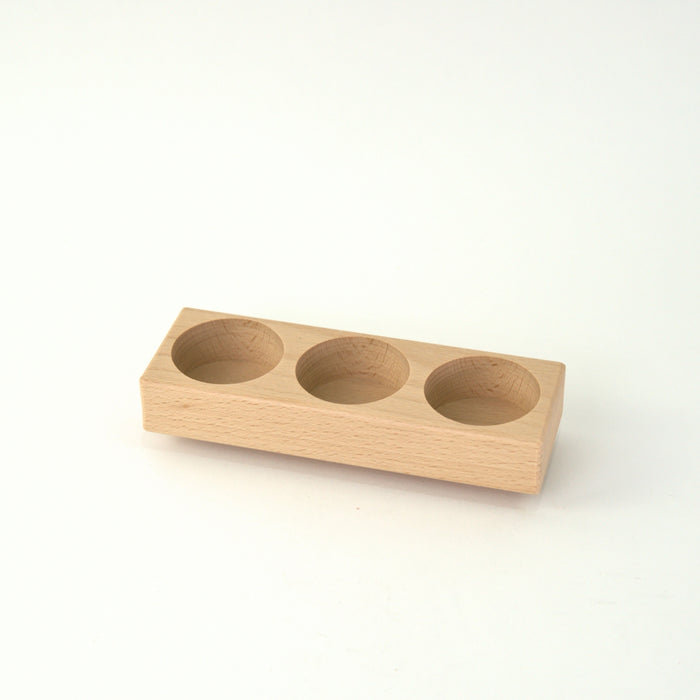 25915011 Wooden Holder for 3 Glass 100ml Paint Jars (holes 5cm)